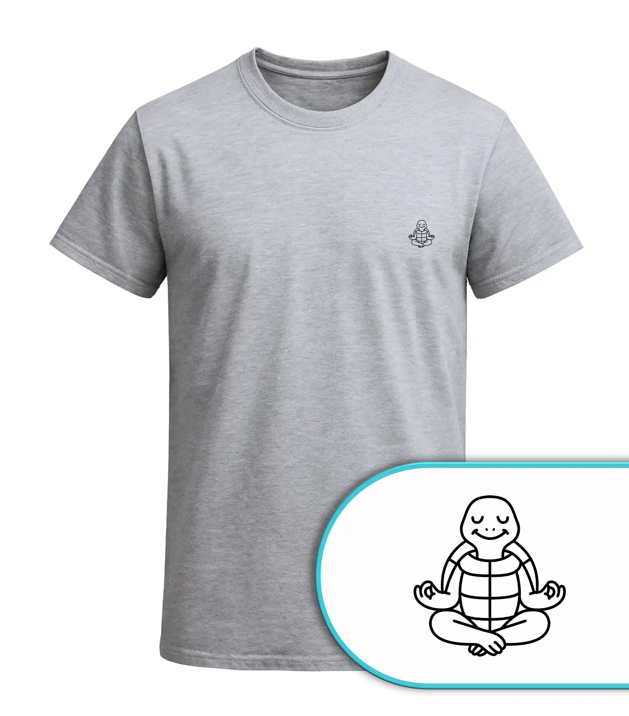 Meditierende Schildkröte Yoga T-Shirt – Nachhaltiges Unisex Shirt aus Bio-Baumwolle von Vis Wear – Yoga Turtle Design