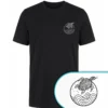 unisex-premium-organic-shirt-Schwarz-Schildkröte-lifestyle-ocean-life Frontansicht des Unisex Premium Schwarz Organic Shirts mit Schildkröte-Design aus 100% Bio-Baumwolle.