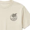 schildkroete-vis-wear-organic-unisex-shirt-bio-baumwolle-fair-natural_design-details Detailaufnahme des Schildkröten-Designs, gedruckt mit veganer, wasserbasierter TEXPRINT-AQ Farbe im Siebdruckverfahren.