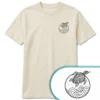 unisex-organic-shirt-Schildkröte-lifestyle-ocean-life Frontansicht des Unisex Pure Natural Organic Shirts mit Schildkröte-Design aus 100% Bio-Baumwolle.